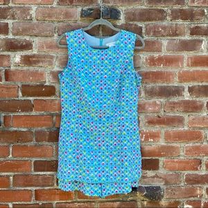 Vintage 80s does 60s mod shift romper dress